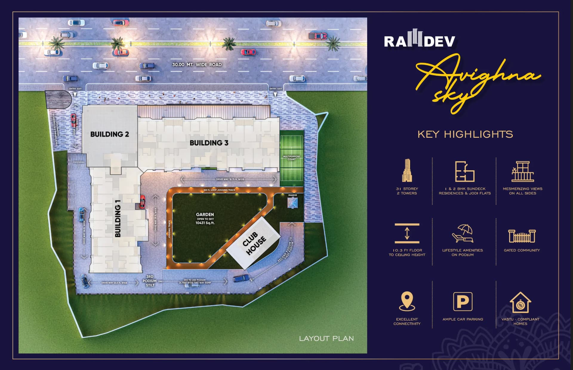 Ramdev Avighna Sky — Master Plan